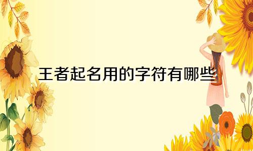 王者起名用的字符有哪些