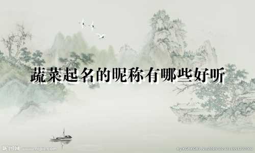 蔬菜起名的昵称有哪些好听