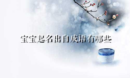 宝宝起名出自成语有哪些