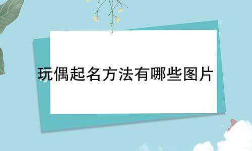玩偶起名方法有哪些图片
