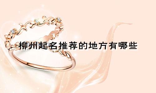 柳州起名推荐的地方有哪些