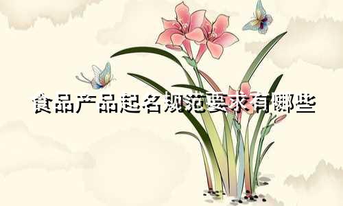 食品产品起名规范要求有哪些