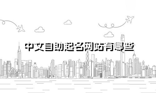 中文自助起名网站有哪些