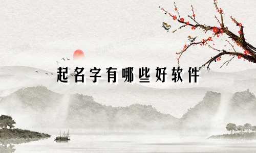 起名字有哪些好软件