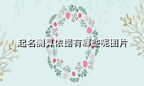 起名测算依据有哪些呢图片