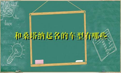 和桑塔纳起名的车型有哪些