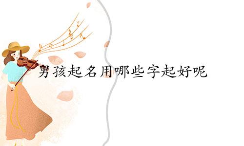 男孩起名用哪些字起好呢