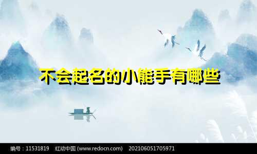 不会起名的小能手有哪些