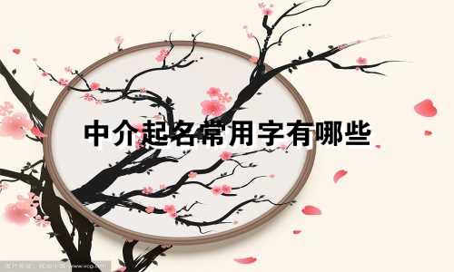 中介起名常用字有哪些