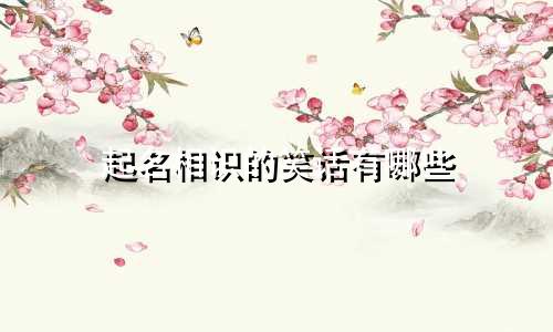 起名相识的笑话有哪些
