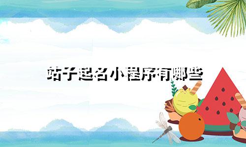 站子起名小程序有哪些