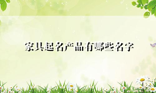 家具起名产品有哪些名字