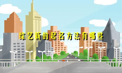 综艺新的起名方法有哪些