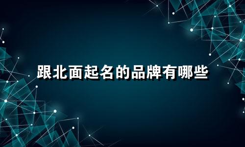 跟北面起名的品牌有哪些