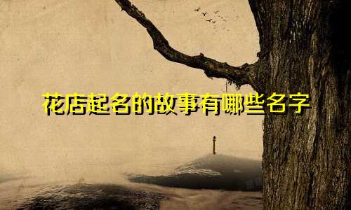 花店起名的故事有哪些名字