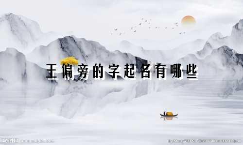 王偏旁的字起名有哪些