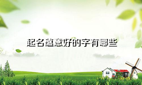 起名蕴意好的字有哪些