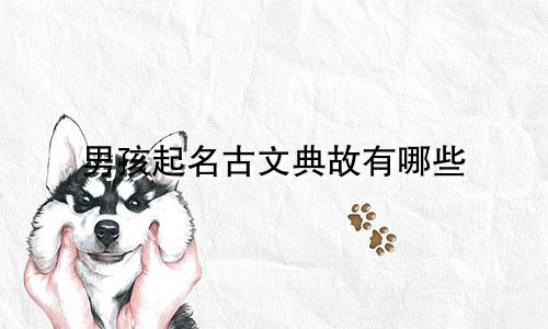 男孩起名古文典故有哪些