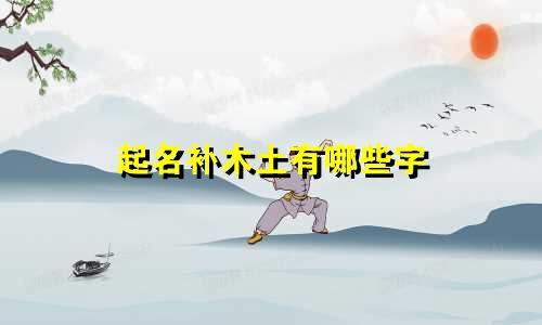 起名补木土有哪些字