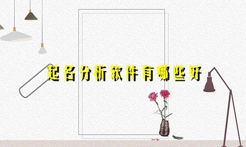 起名分析软件有哪些好