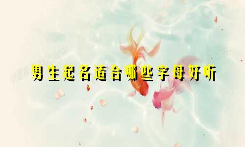 男生起名适合哪些字母好听