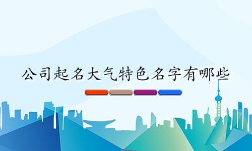 公司起名大气特色名字有哪些