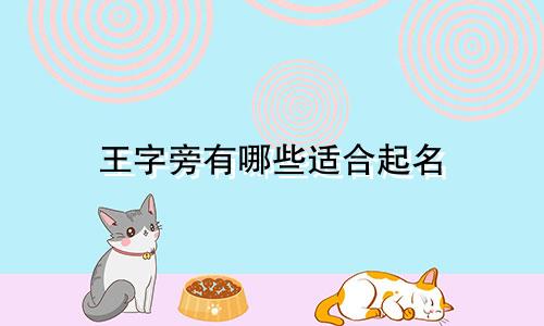 王字旁有哪些适合起名