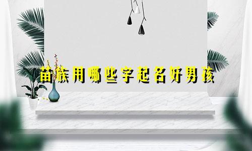 苗族用哪些字起名好男孩