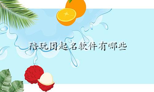 陪玩团起名软件有哪些