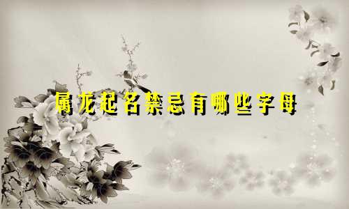 属龙起名禁忌有哪些字母