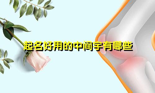 起名好用的中间字有哪些