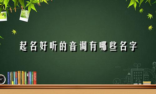 起名好听的音调有哪些名字