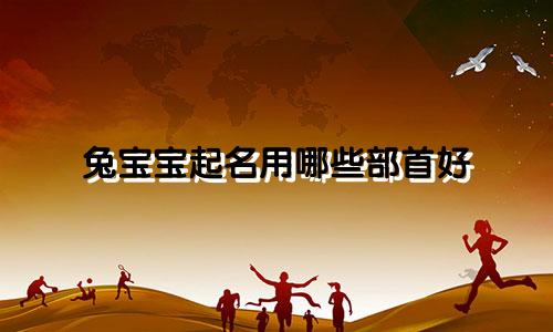兔宝宝起名用哪些部首好