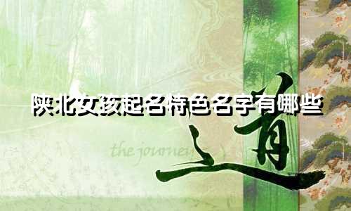 陕北女孩起名特色名字有哪些