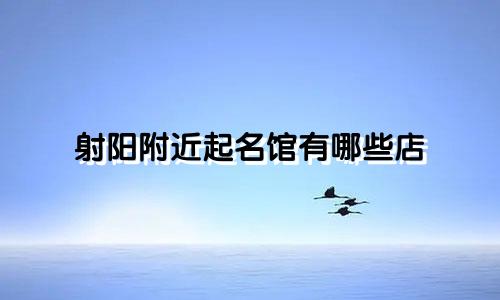 射阳附近起名馆有哪些店