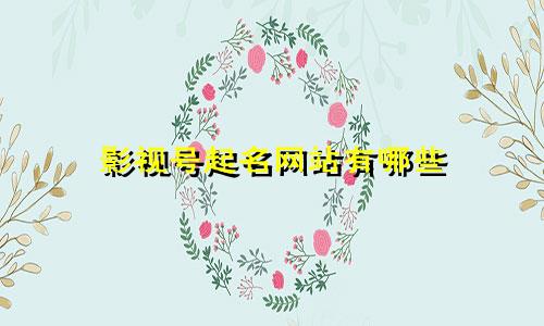 影视号起名网站有哪些