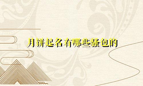 月饼起名有哪些骚包的