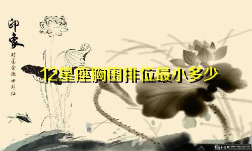 12星座胸围排位最小多少