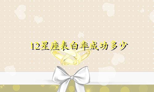 12星座表白率成功多少