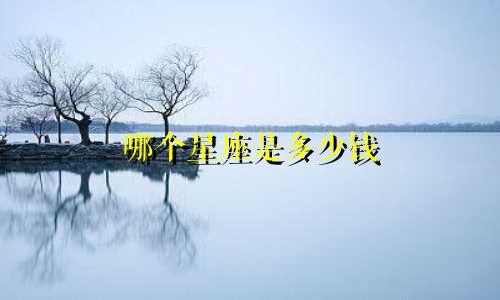哪个星座是多少钱