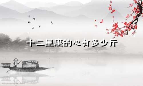 十二星座的心有多少斤