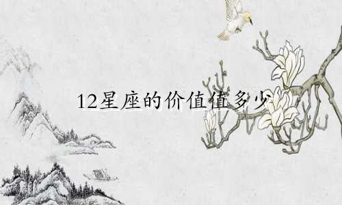 12星座的价值值多少
