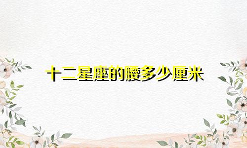 十二星座的腰多少厘米