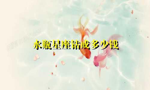 水瓶星座钻戒多少钱