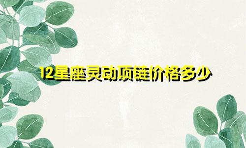 12星座灵动项链价格多少