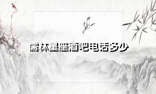 儒林星座酒吧电话多少