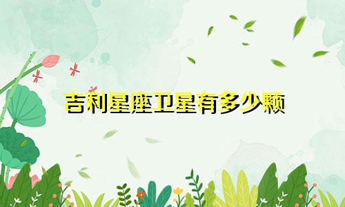 吉利星座卫星有多少颗
