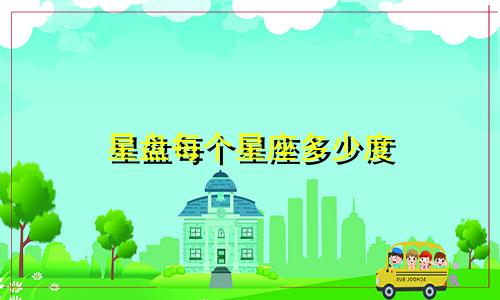 星盘每个星座多少度