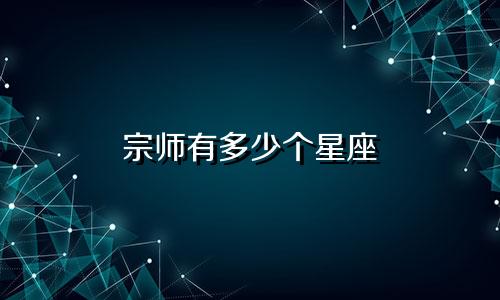 宗师有多少个星座
