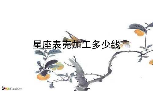 星座表壳加工多少钱